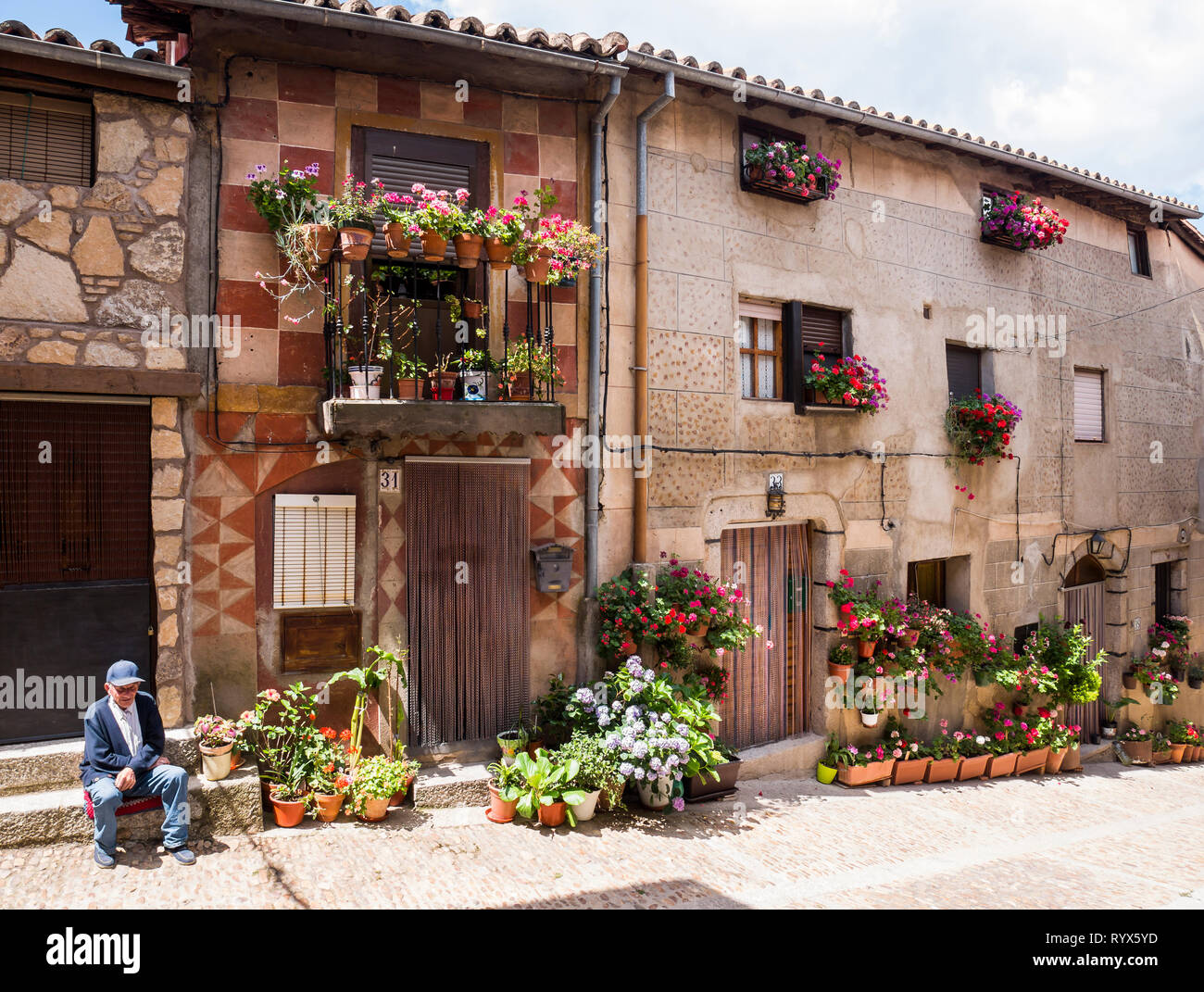 Arquitectura tradicional. Miranda del Castañar. Sierra de Francia. Salamanca. Castilla León. España. Stock Photo