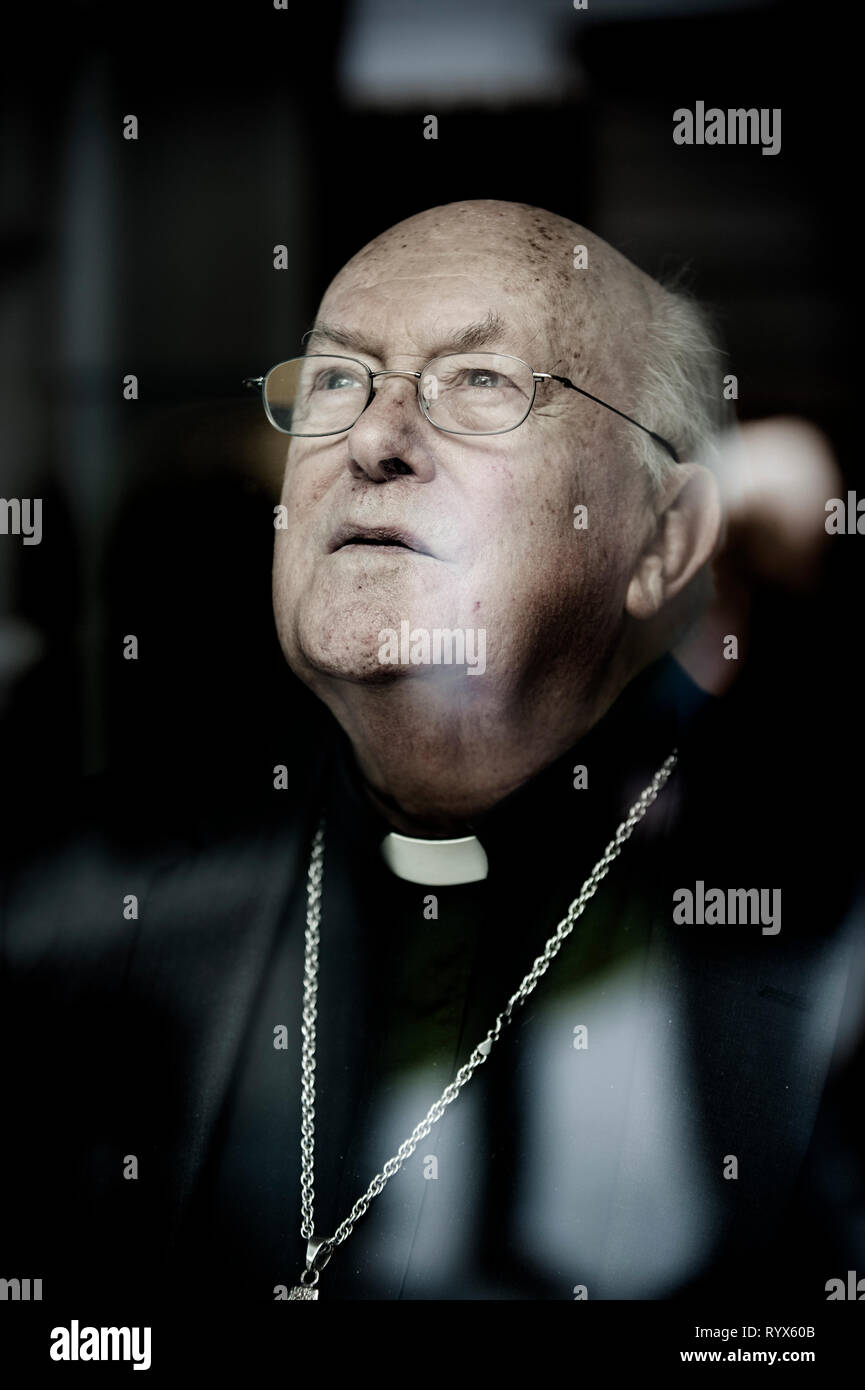Former Belgian archbishop and cardinal of the Roman Catholic Church, Godfried Danneels (Mechelen, 10/03/2015) Stock Photo
