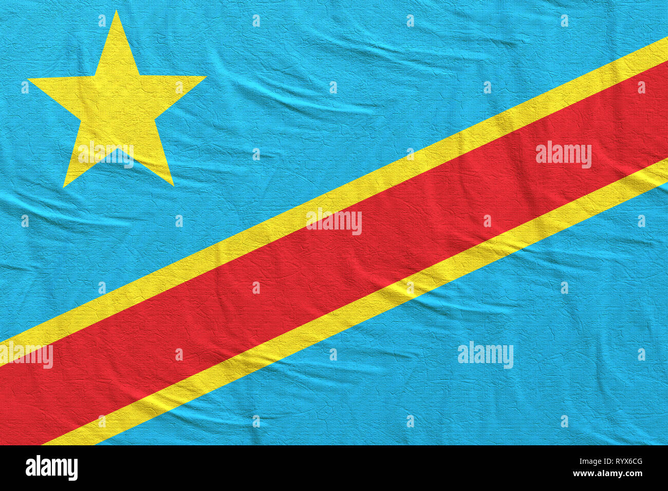 3d rendering of Democratic Republic of Congo flag Stock Photo - Alamy
