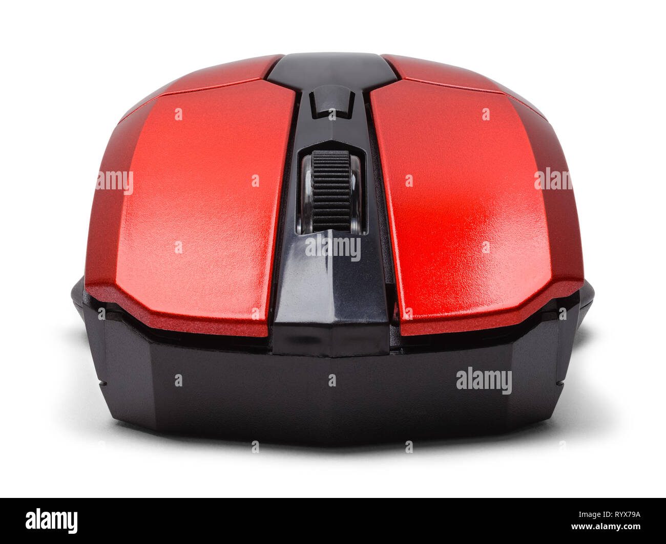 Front View of Red Computer Mouse Isolated on White Stock Photo - Alamy