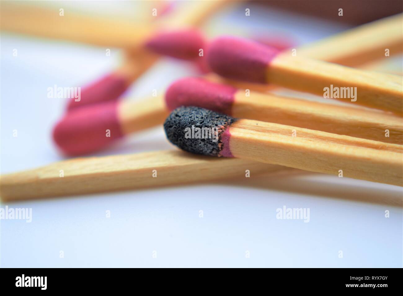 wooden fire matches sulfur Stock Photo Alamy