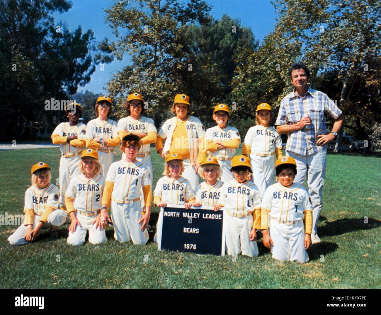 MATTHAU,O'NEAL, THE BAD NEWS BEARS, 1976 Stock Photo