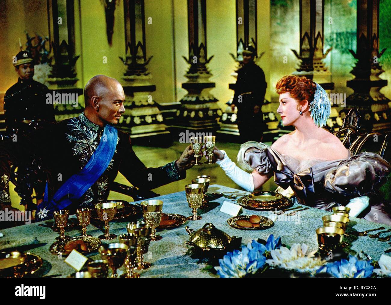 BRYNNER,KERR, THE KING AND I, 1956 Stock Photo