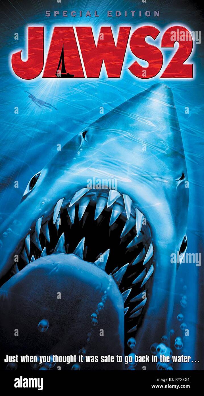 MOVIE POSTER, JAWS 2, 1978 Stock Photo