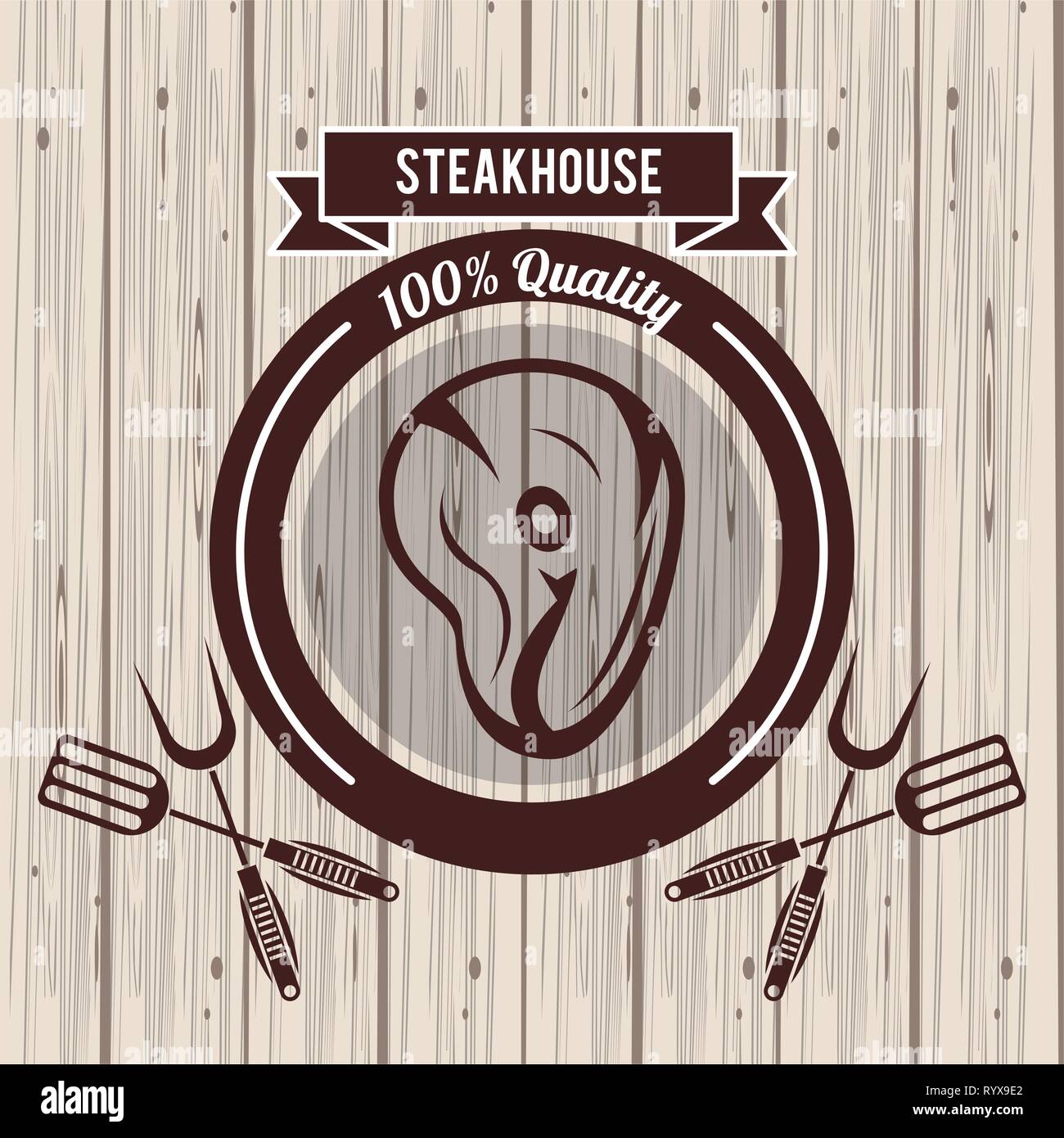 Steakhouse bbq poster Stock Vector Image & Art - Alamy