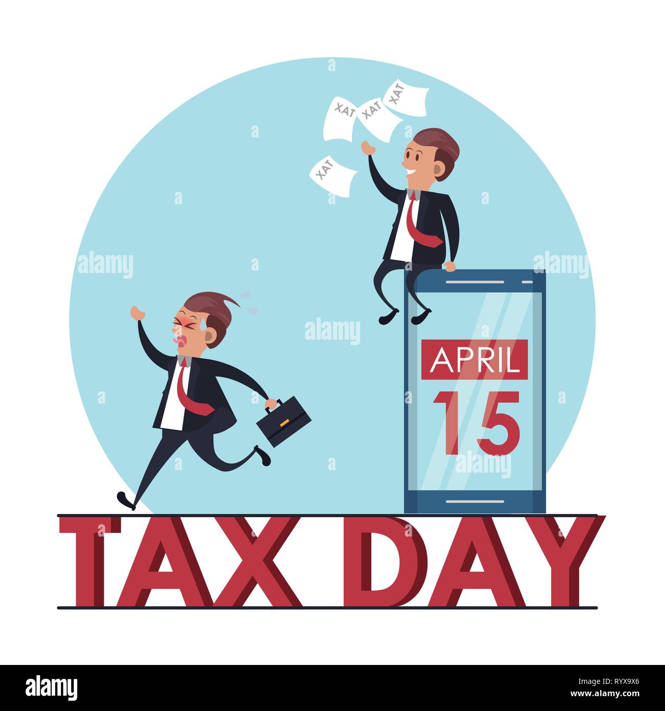 Tax day symbols and cartoons Stock Vector Image & Art Alamy