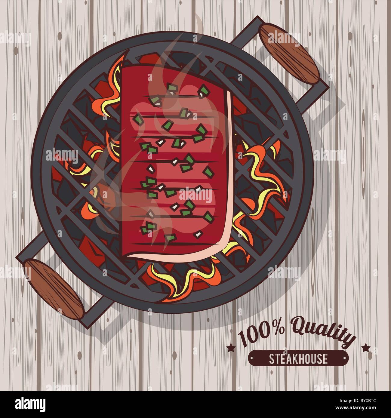 Steakhouse bbq poster Stock Vector Image & Art - Alamy