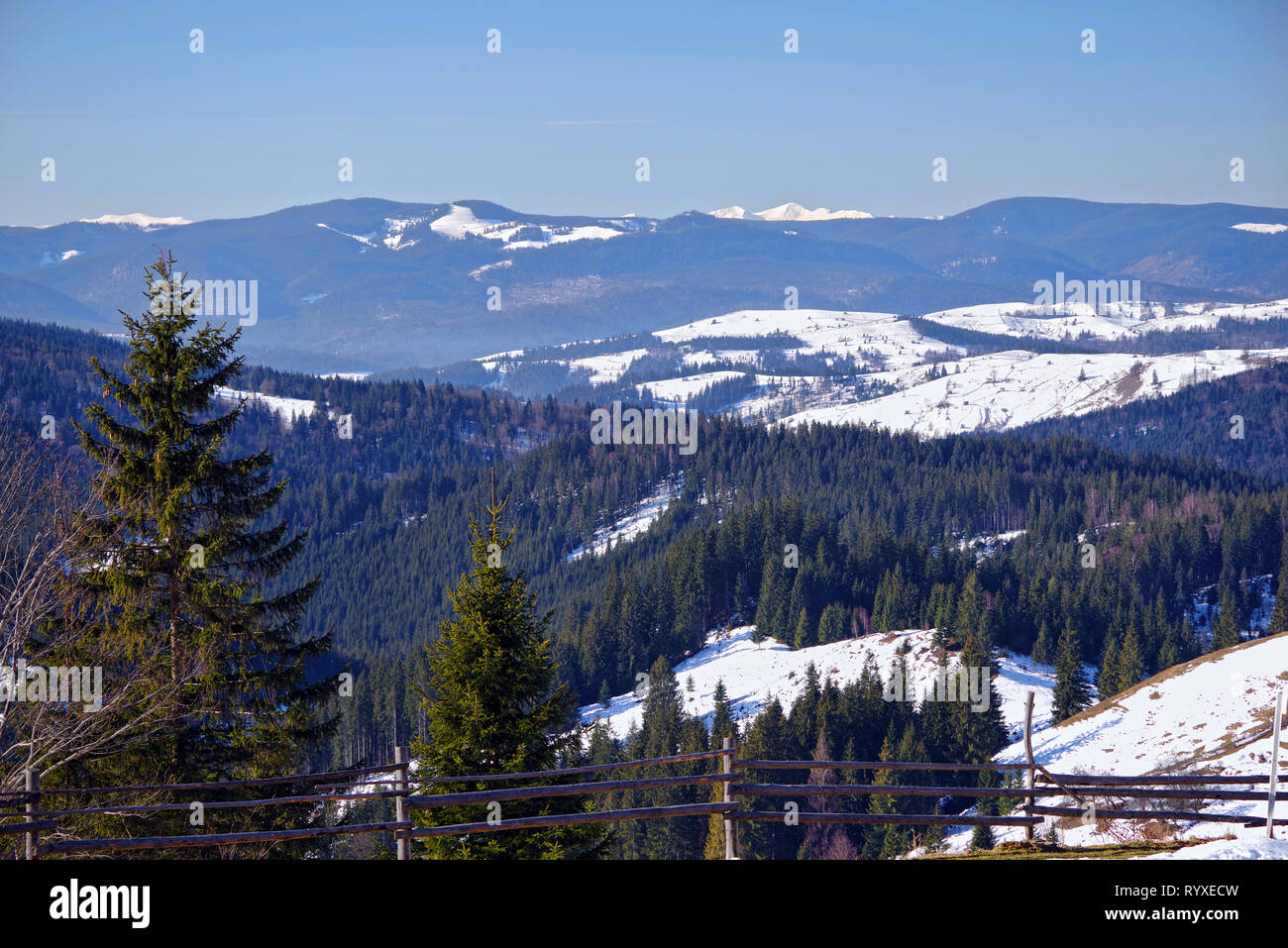 Rural landscape hills forest hi-res stock photography and images - Alamy
