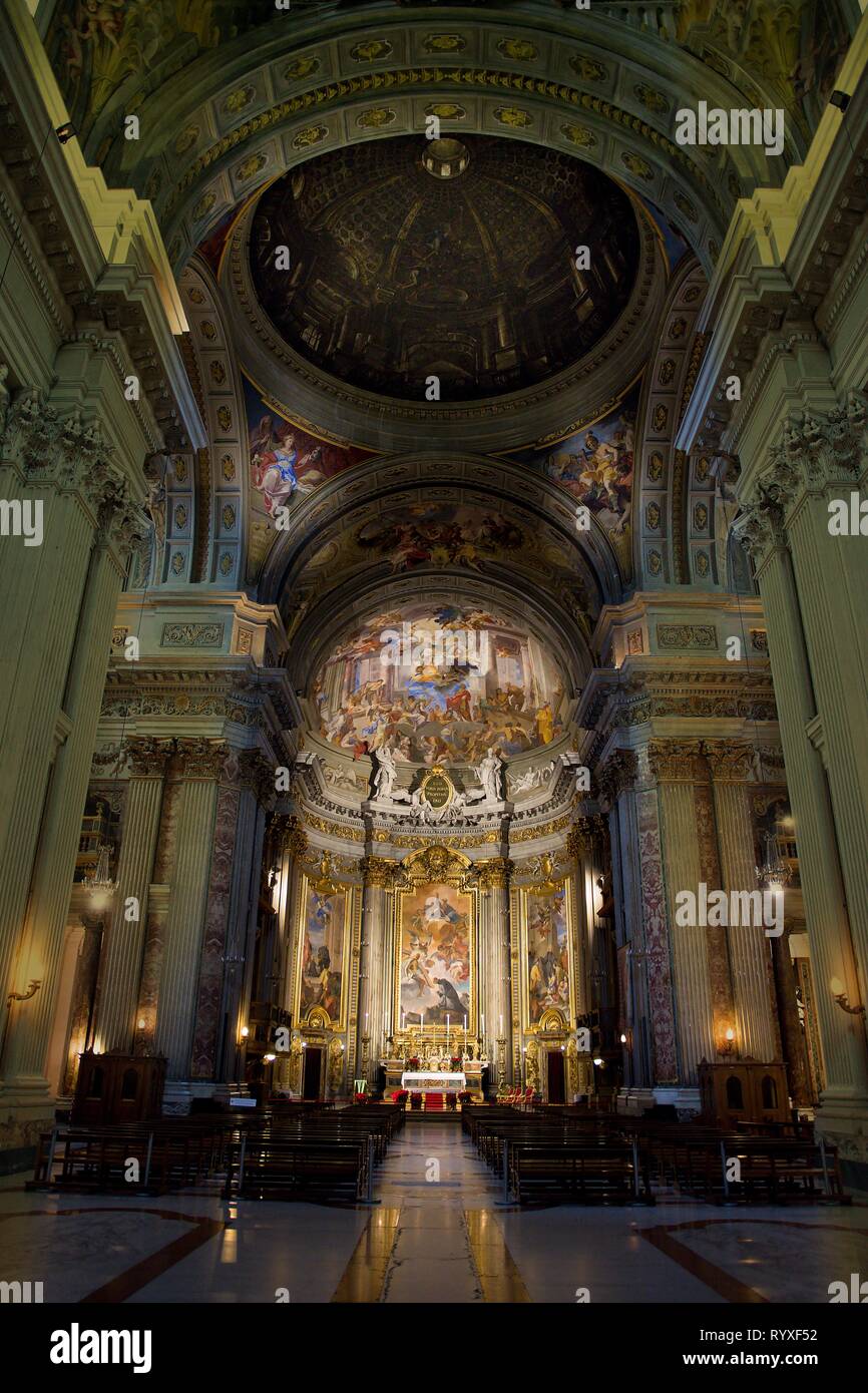 The Church of St. Ignatius of Loyola at Campus Martius, Rome, featuring ...