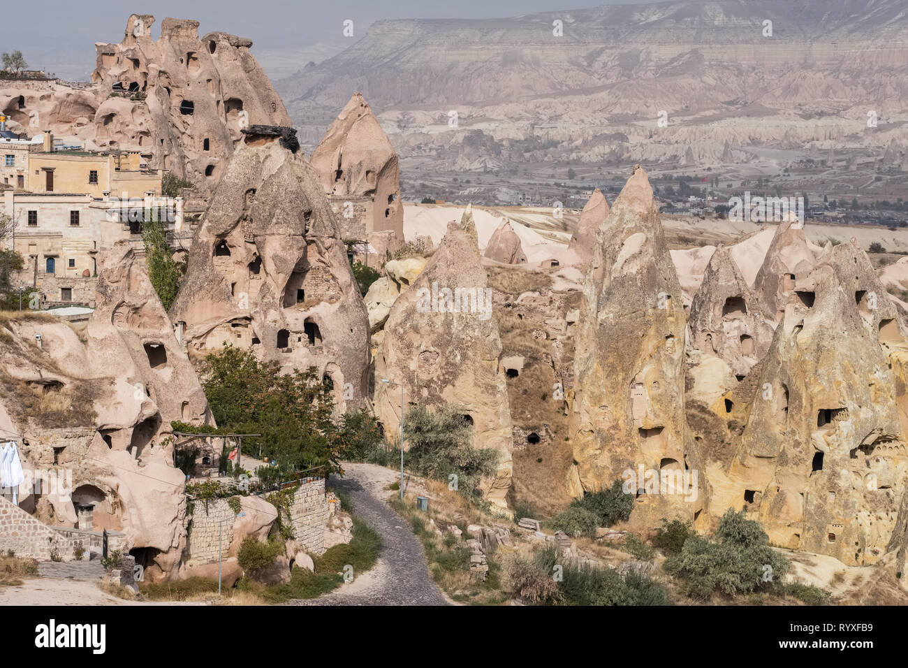 Famouse rock formations in Capapdocia, Turkey Stock Photo