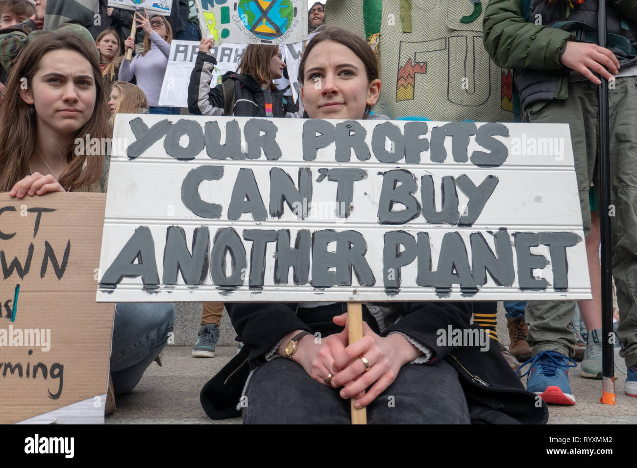 London, United Kingdom. 15th Mar 2019. Student Strike for Climate Change in Parlament Square and Buckingham Palace Credit: Vincenzo Lullo Credit: Vincenzo Lullo/Alamy Live News Stock Photo