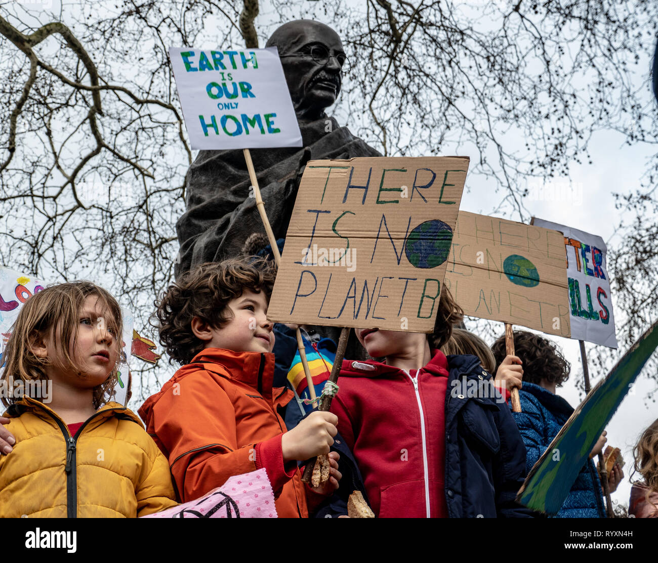 London, United Kingdom. 15th Mar 2019. Student Strike for Climate Change in Parlament Square and Buckingham Palace Credit: Vincenzo Lullo Credit: Vincenzo Lullo/Alamy Live News Stock Photo