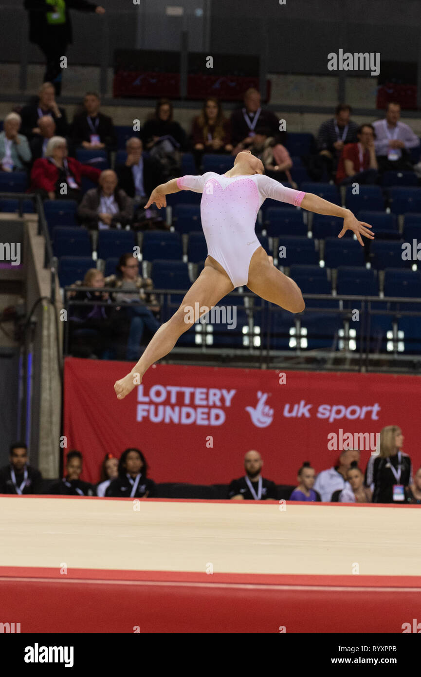 Liverpool, UK. 15th Mar, 2019. Jennifer Gadirova of Aylesbury