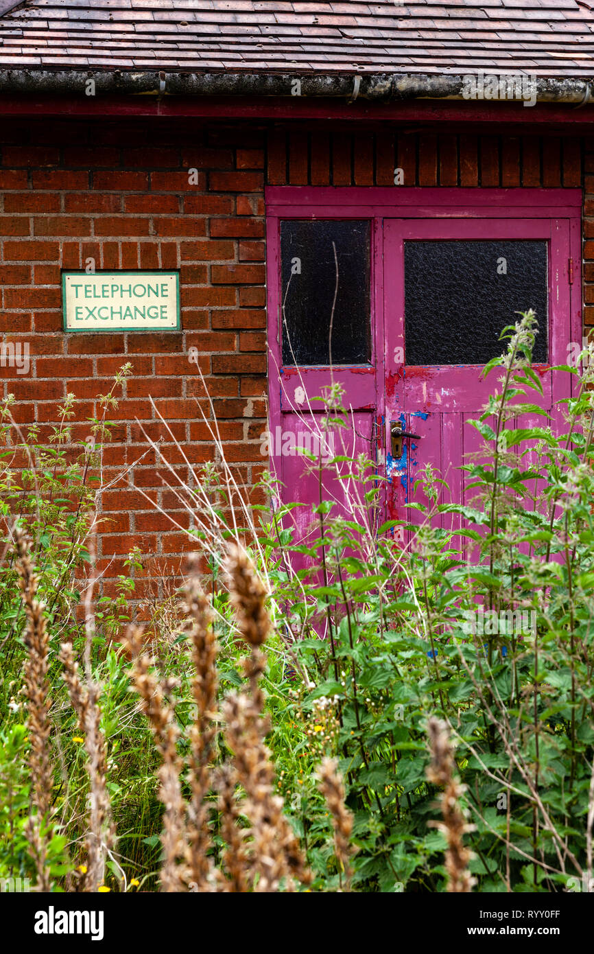 Old telephone exchange in a small village in  North Lincolnshire. Stock Photo