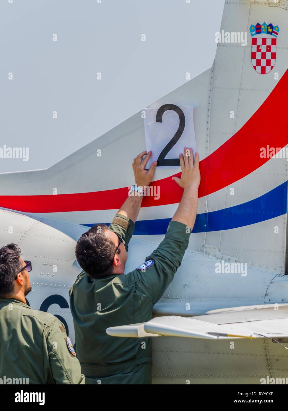 Pilatus PC9 PC-9 of Krila oluje Wings of storm Stock Photo