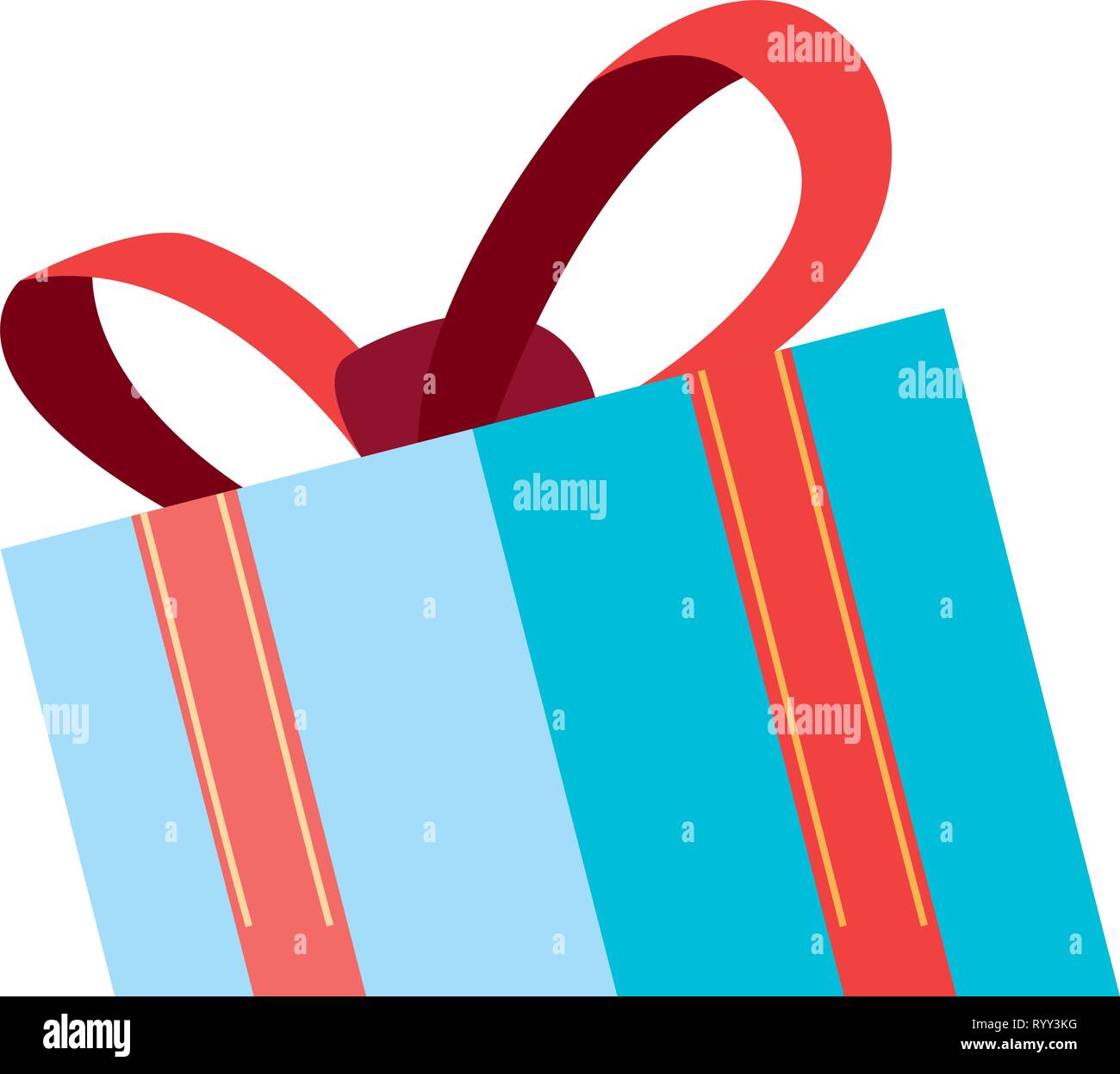 Wrapped Party wrapped party celebration gift box vector illustration Stock Vector ...