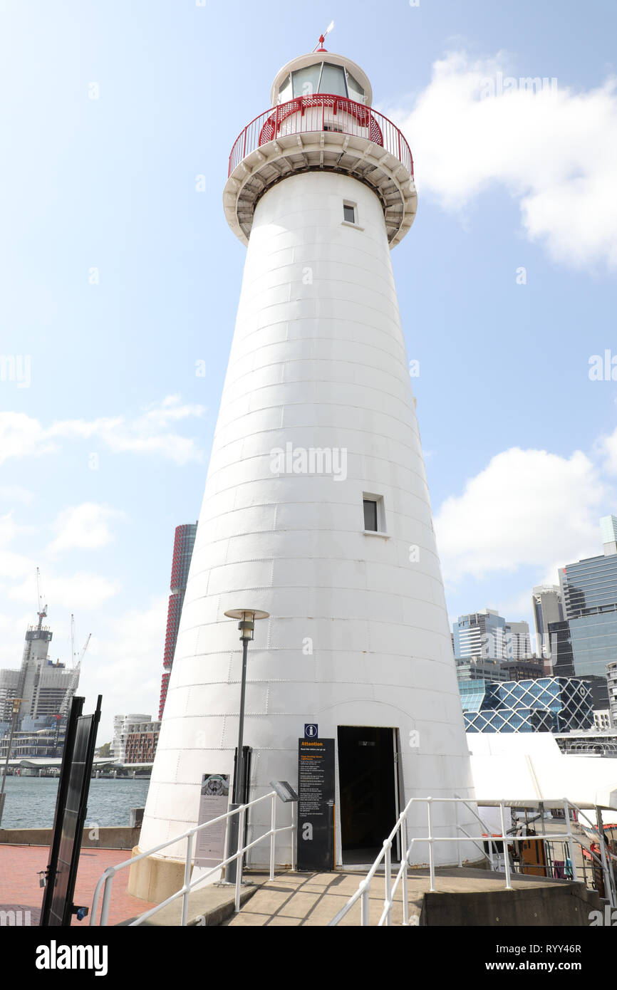 Cape Bowling Green Lighthouse at the Australian National Maritime Museum,  Sydney Stock Photo - Alamy
