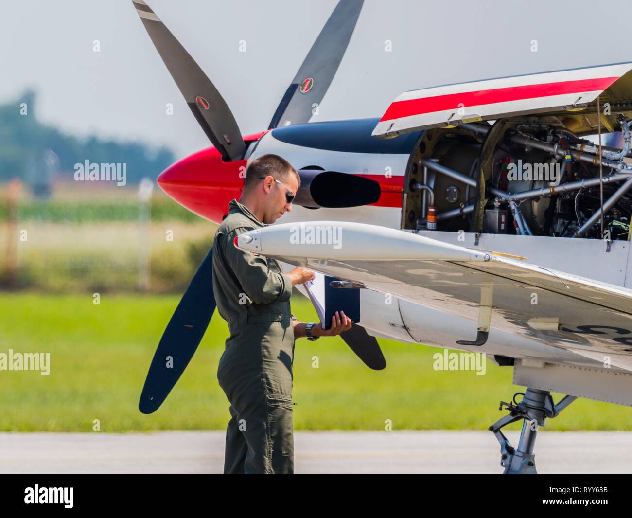 Pilatus PC9 PC-9 of Krila oluje Wings of storm Stock Photo