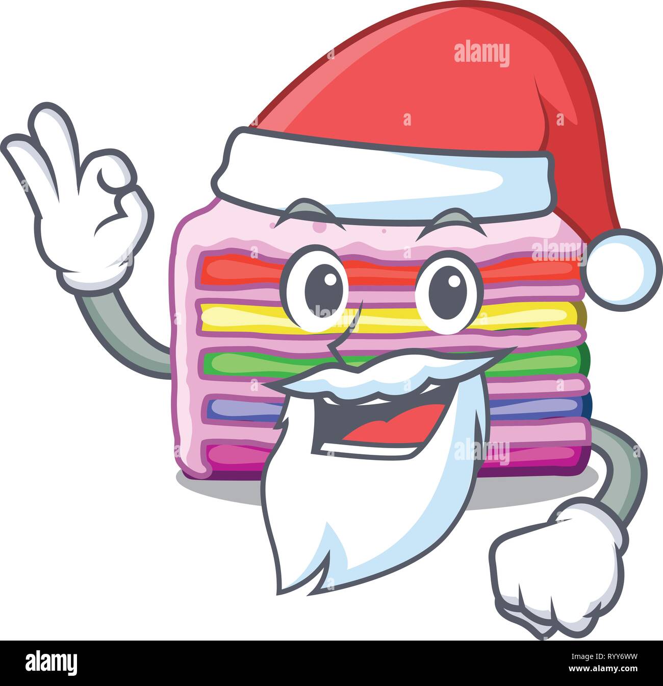 Santa rainbow cake in ice mascot cupboard Stock Vector Image & Art - Alamy