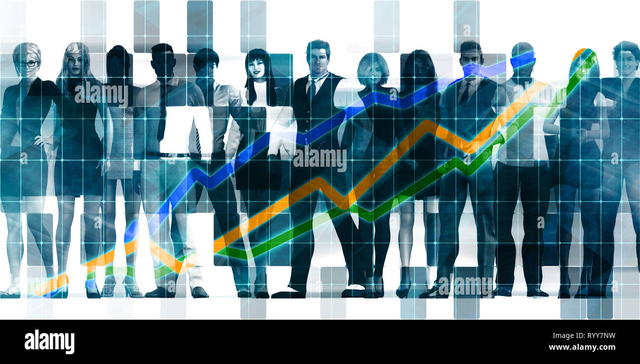 Business People Standing in Line Smiling and Positive Stock Photo Alamy