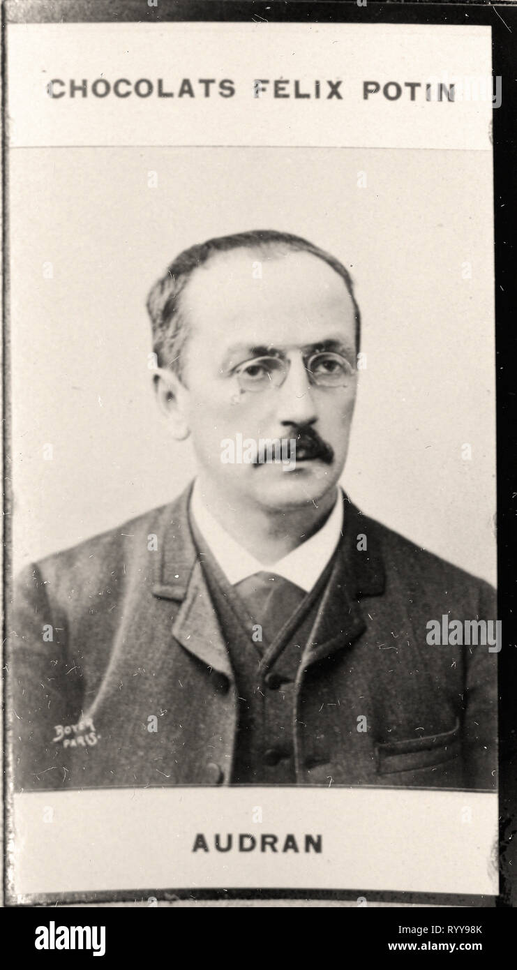 Photographic Portrait Of Audran   From Collection Félix Potin, Early 20th Century Stock Photo