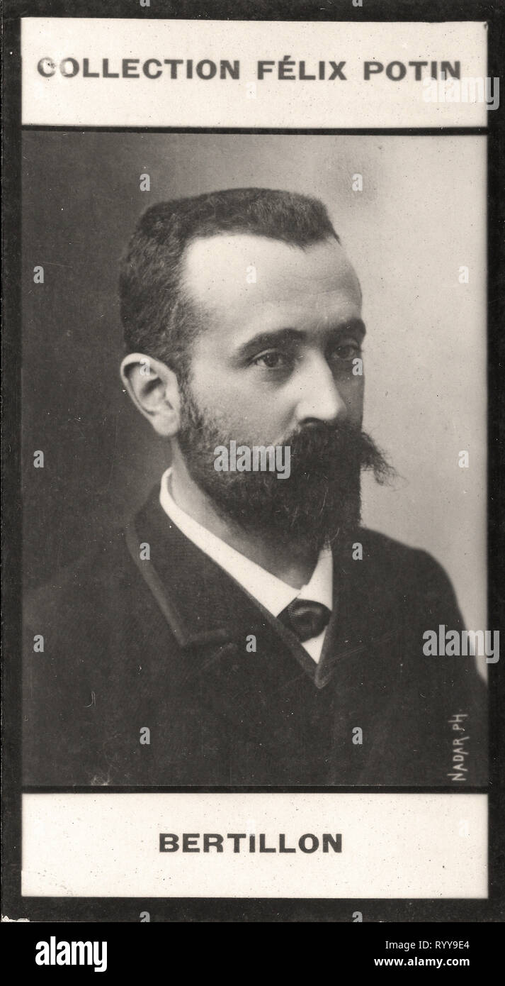 Photographic Portrait Of Bertillon   From Collection Félix Potin, Early 20th Century Stock Photo