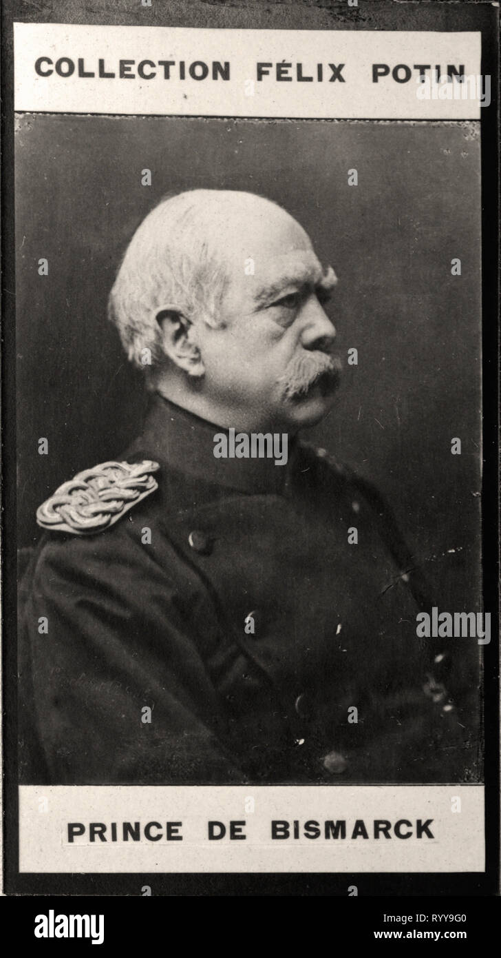 Photographic Portrait Of Bismarck   From Collection Félix Potin, Early 20th Century Stock Photo