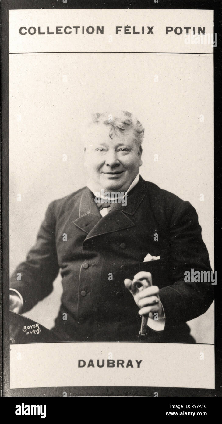 Photographic Portrait Of Daubray   From Collection Félix Potin, Early 20th Century Stock Photo