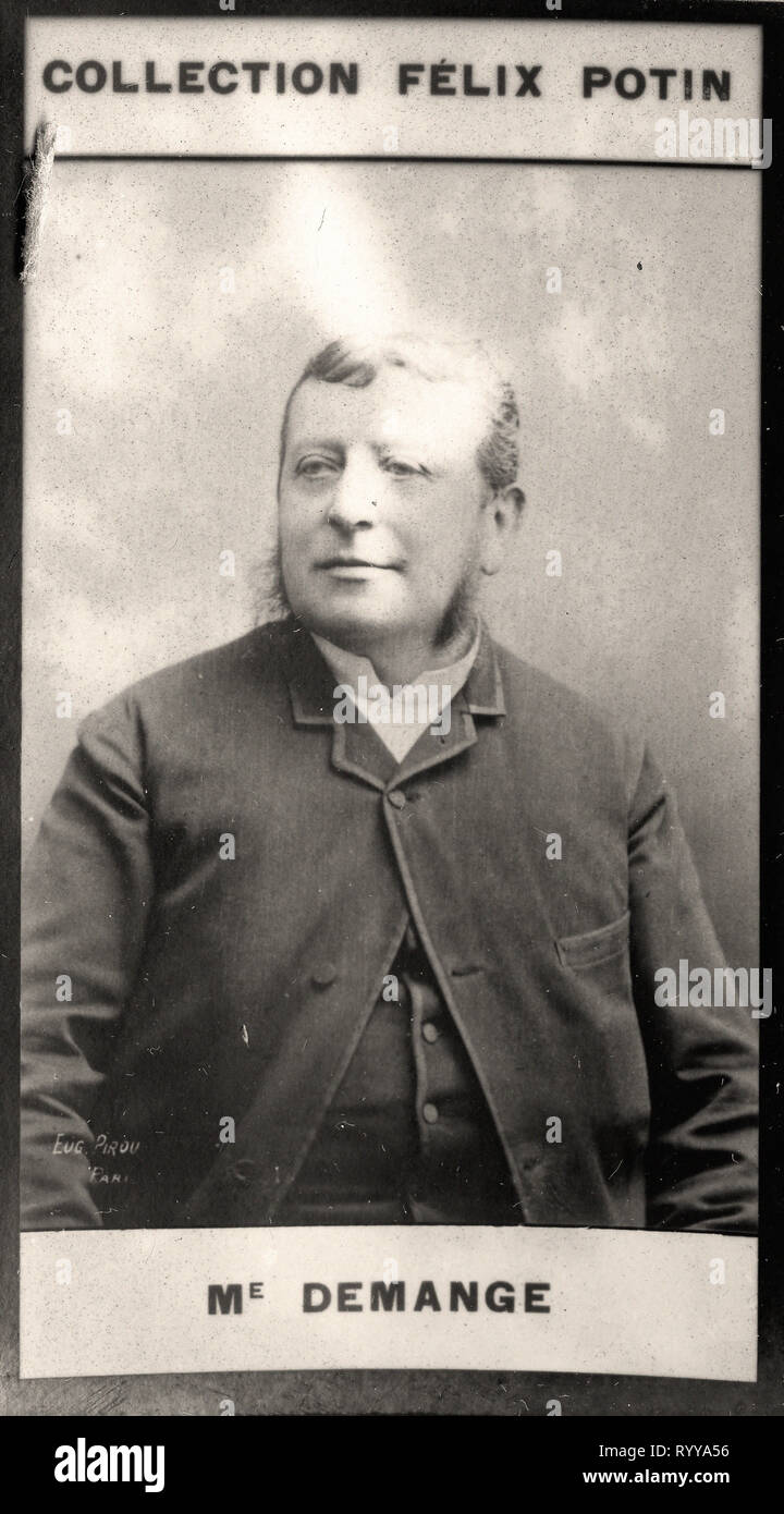 Photographic Portrait Of Demange   From Collection Félix Potin, Early 20th Century Stock Photo