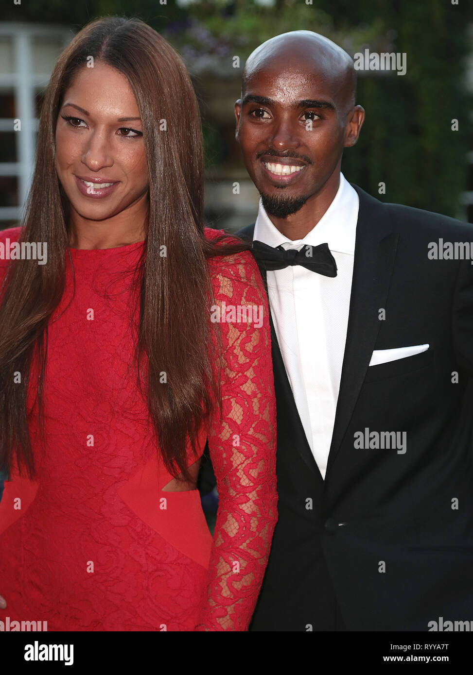 Aug 28 14 London England Uk Mo Farah Foundation A Night Of Champions Dinner The Hurlingham Club London Photo Shows Mo Farah And Tania Nel Stock Photo Alamy