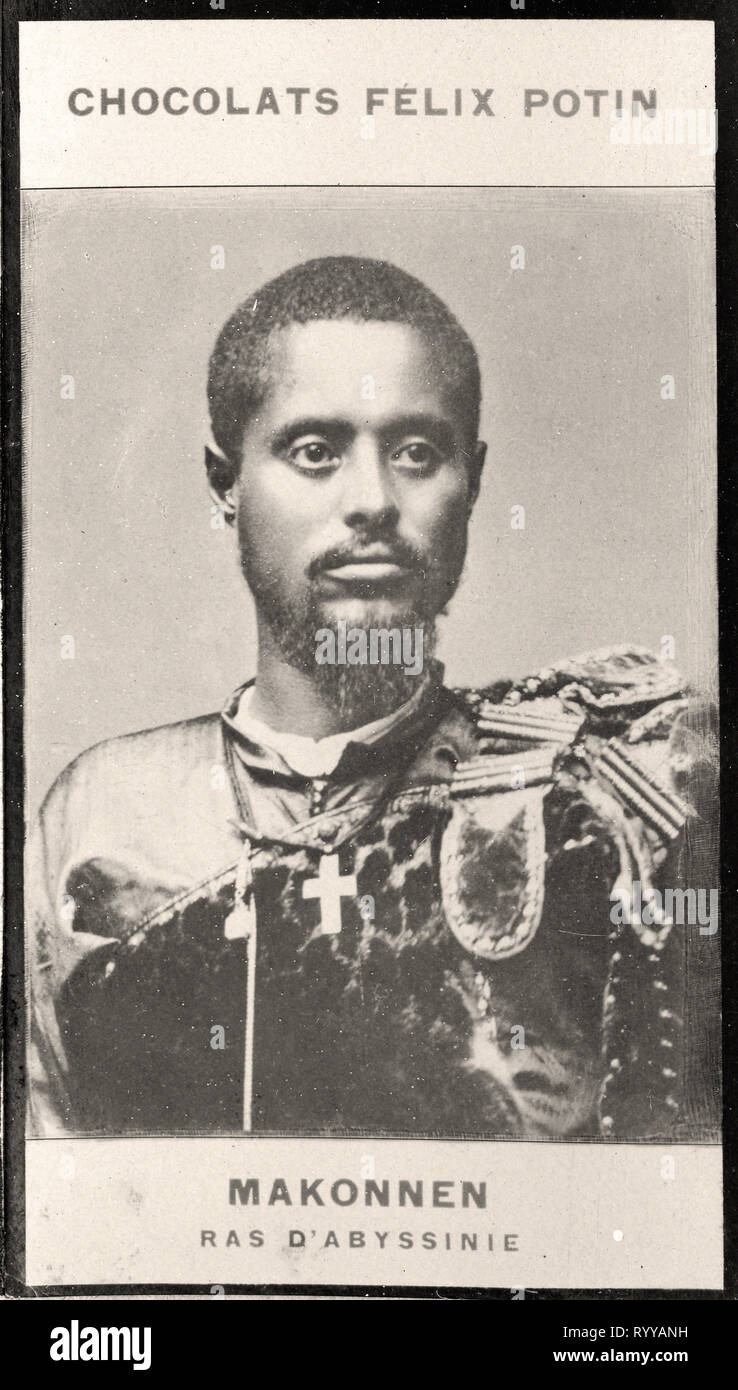Photographic Portrait Of Makonnen   From Collection Félix Potin, Early 20th Century Stock Photo