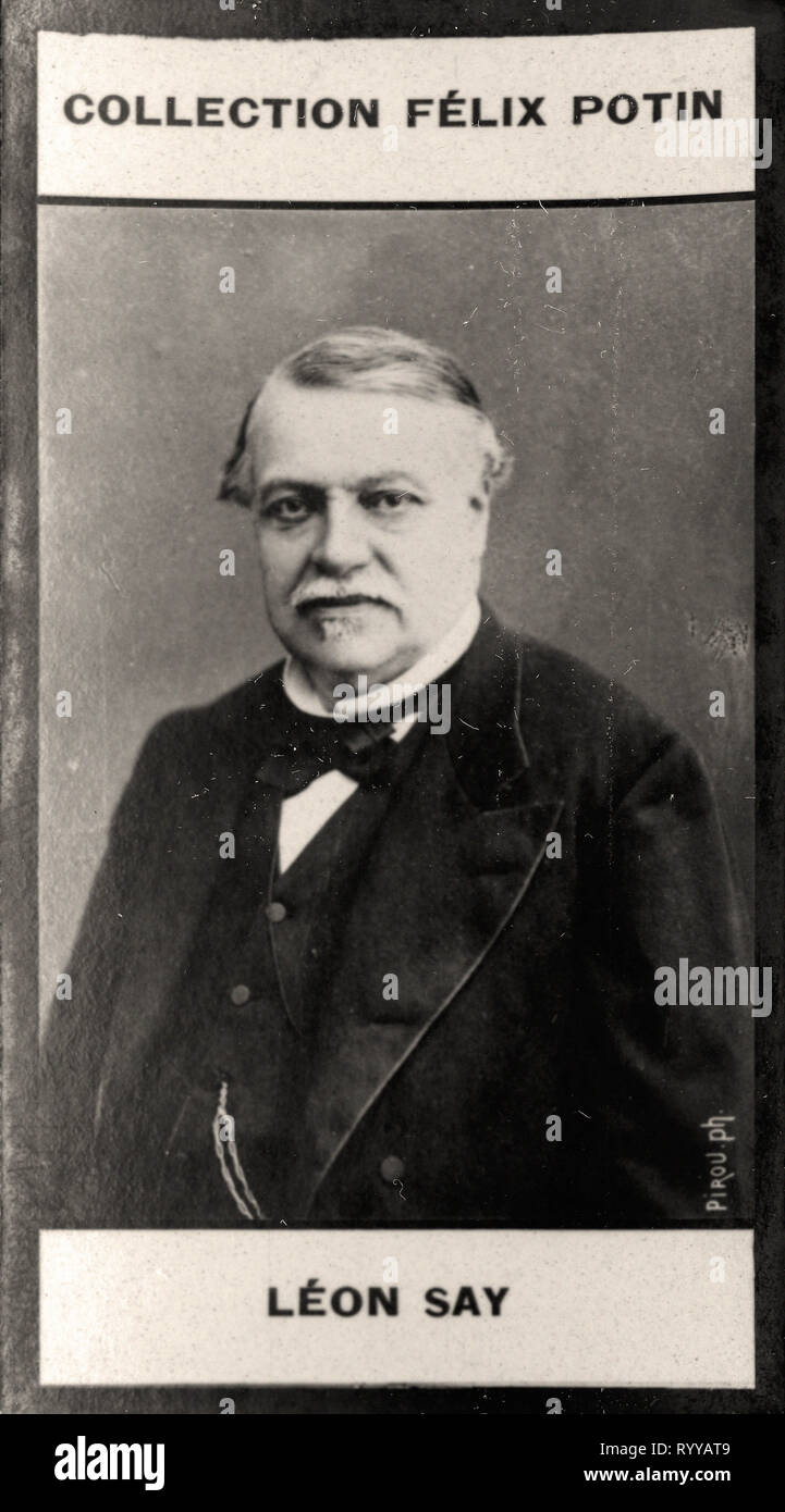 Photographic Portrait Of Say   From Collection Félix Potin, Early 20th Century Stock Photo