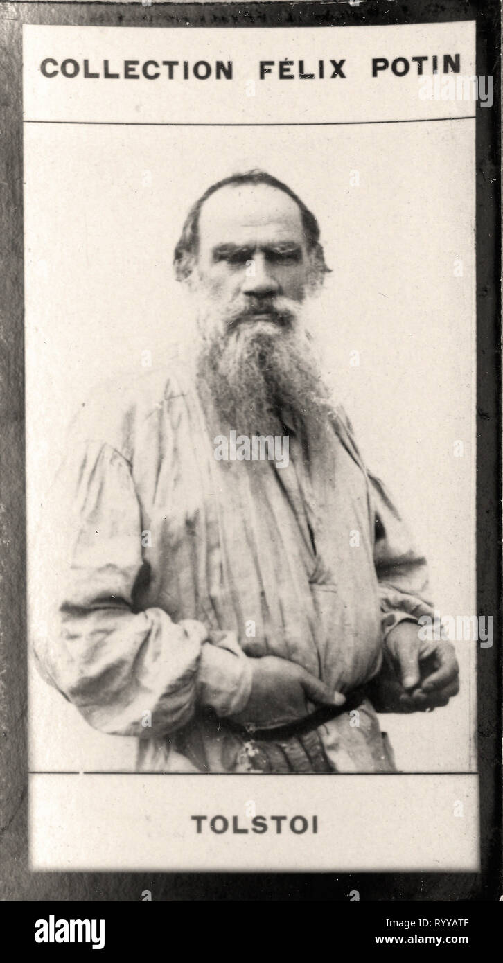 Photographic Portrait Of Tolsto   From Collection Félix Potin, Early 20th Century Stock Photo