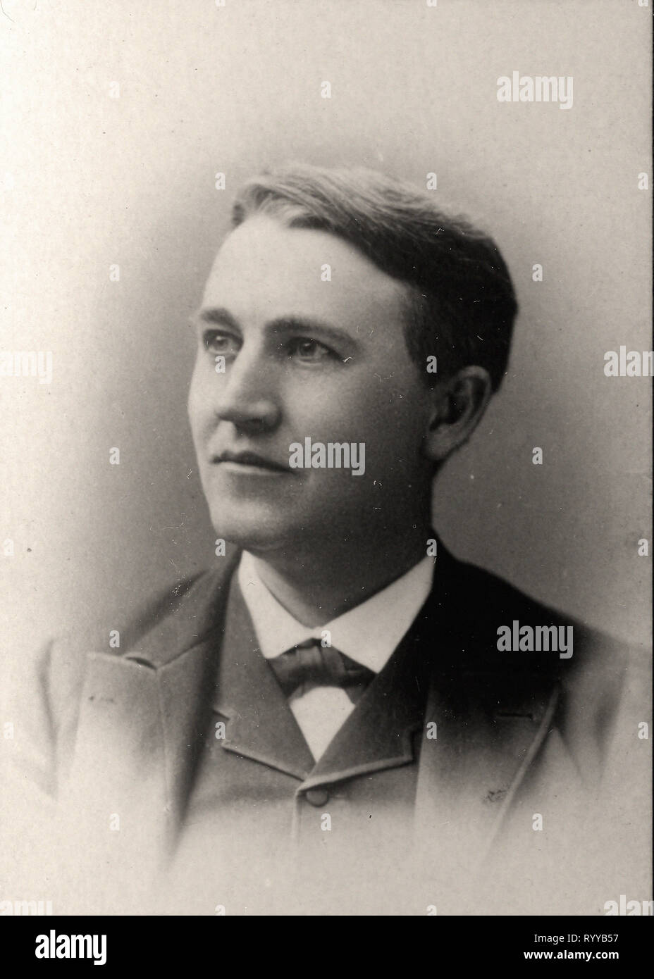 Photographic Portrait Of Edison   From Collection Félix Potin, Early 20th Century Stock Photo