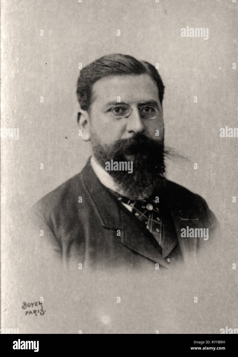 Photographic Portrait Of Pugno   From Collection Félix Potin, Early 20th Century Stock Photo