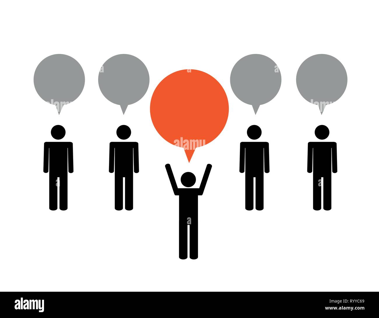 teamwork leader and idea business concept vector illustration Stock Vector