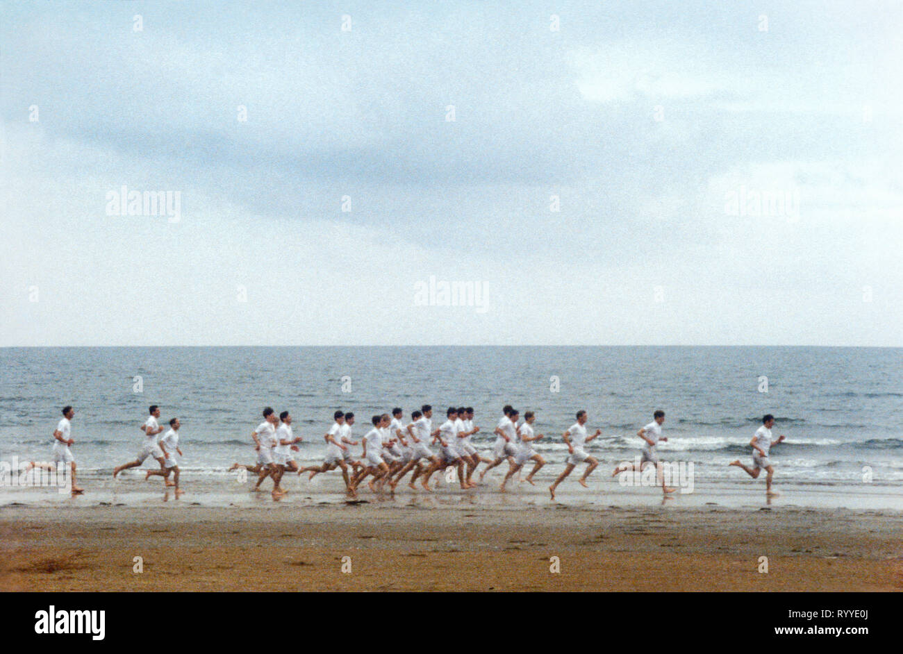 ATHLETES ON THE BEACH, CHARIOTS OF FIRE, 1981 Stock Photo