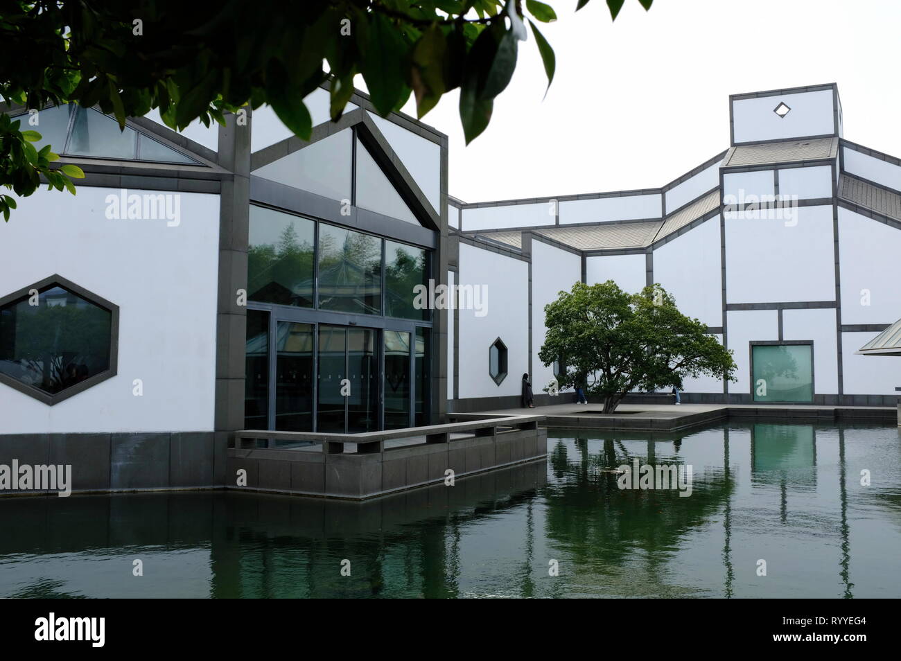 Suzhou Museum and Museum Garden designed by architect I.M.Pei. Suzhou.Jiangsu Province.China Stock Photo