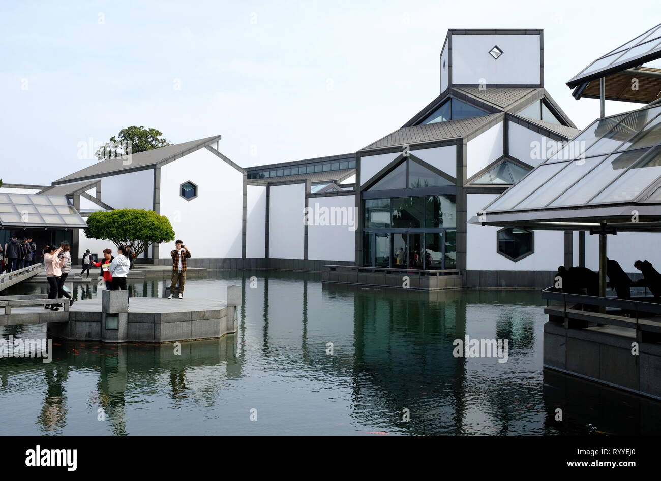 Suzhou Museum and Museum Garden designed by architect I.M.Pei. Suzhou.Jiangsu Province.China Stock Photo