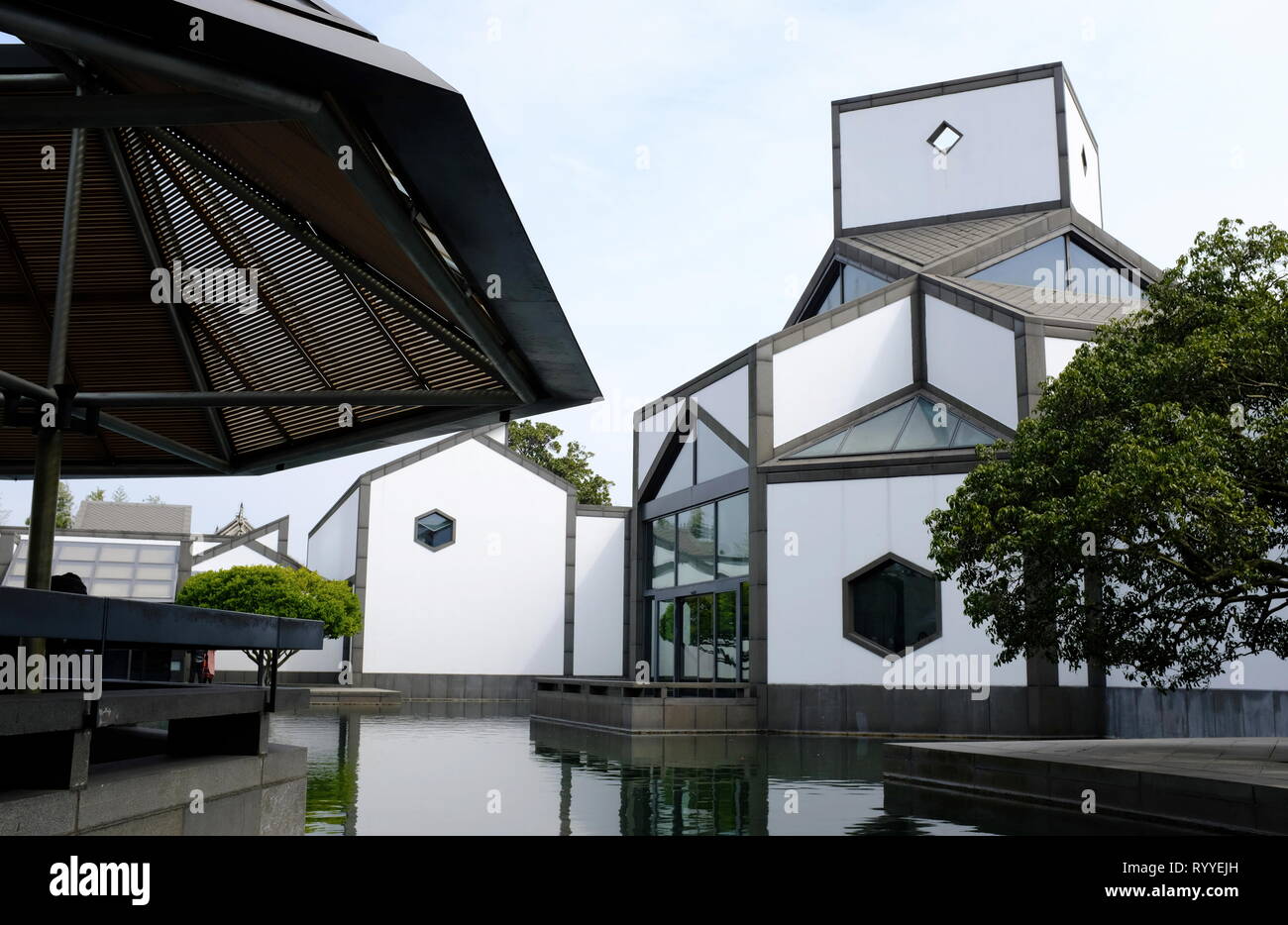 Suzhou Museum and Museum Garden designed by architect I.M.Pei. Suzhou.Jiangsu Province.China Stock Photo