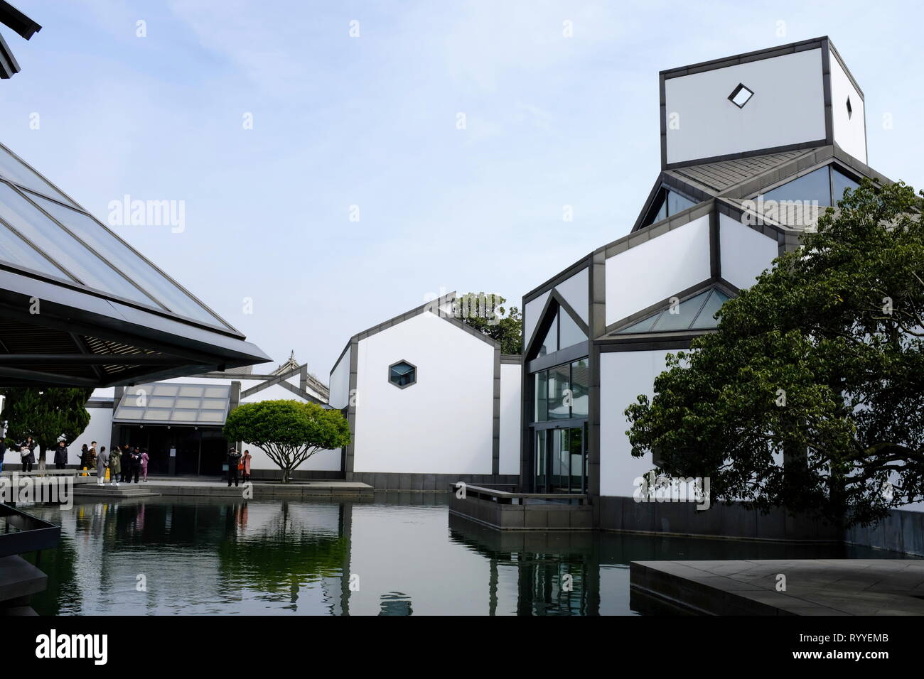 Suzhou Museum and Museum Garden designed by architect I.M.Pei. Suzhou.Jiangsu Province.China Stock Photo