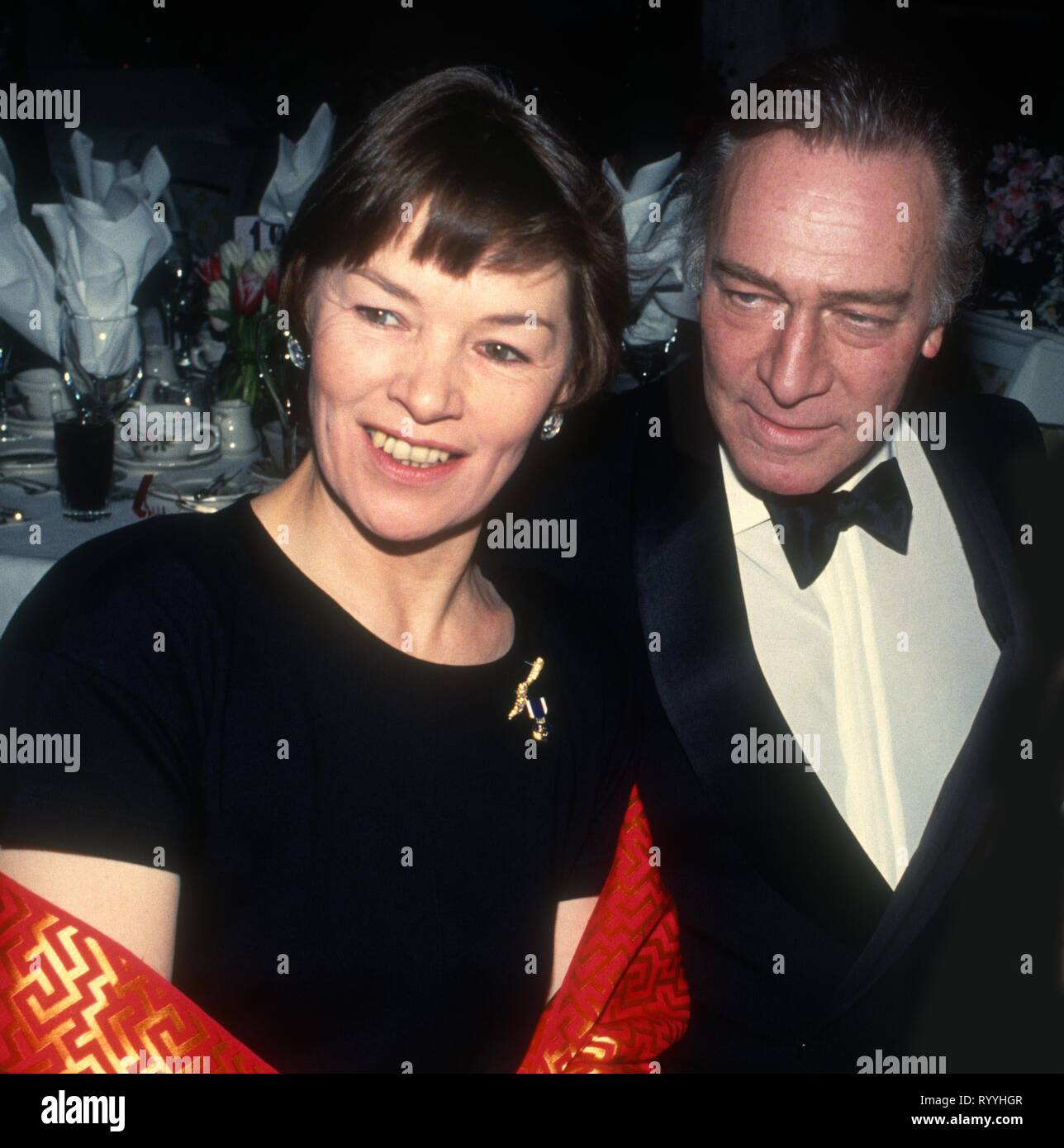 Glenda Jackson and Christopher Plummer 1987 Photo By John Barrett/PHOTOlink Stock Photo