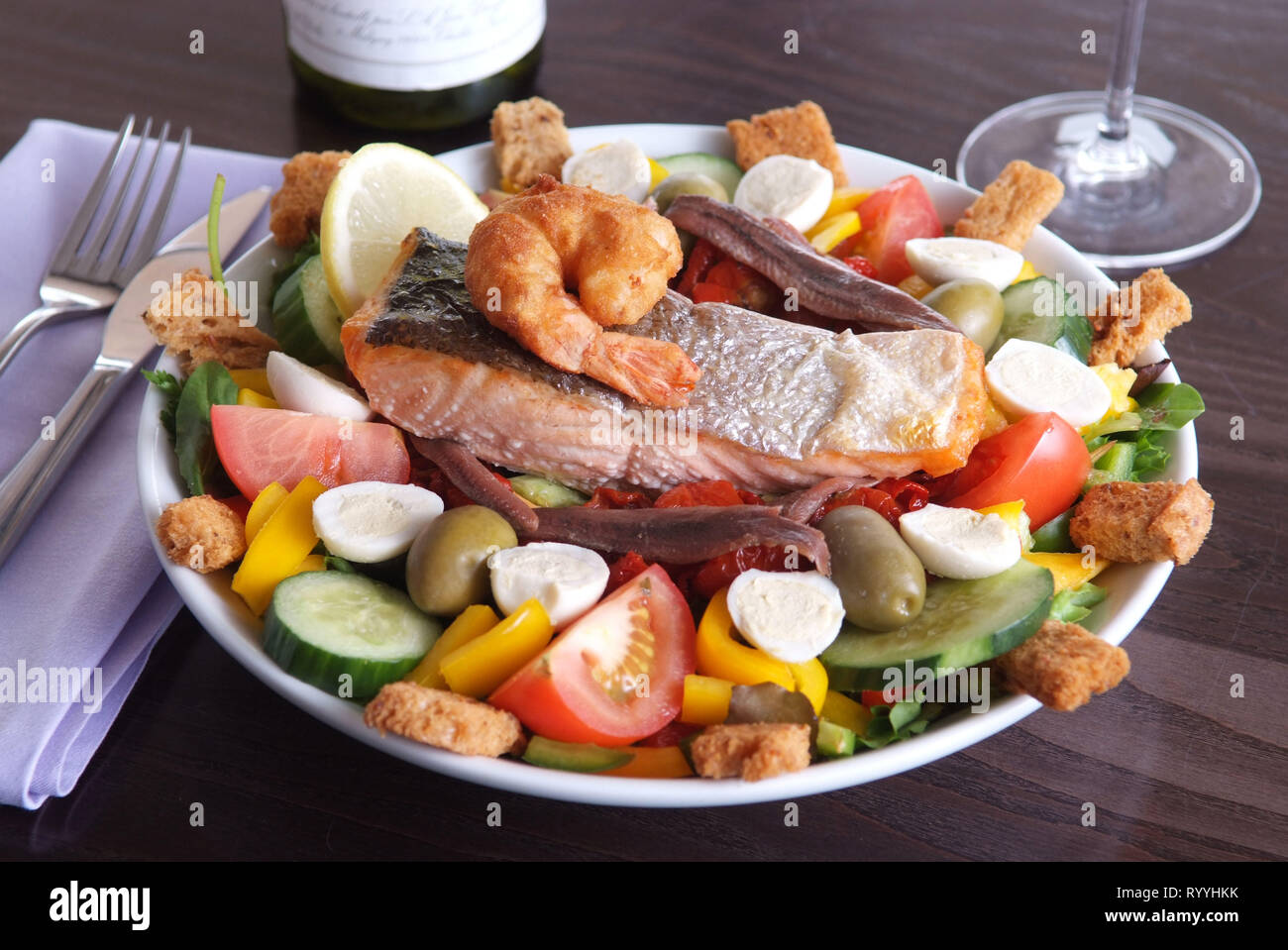 A fish salad platter Stock Photo Alamy