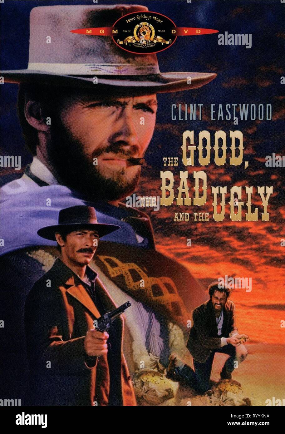 CLINT EASTWOOD, LEE VAN CLEEF,ELI WALLACH POSTER, THE GOOD THE BAD AND THE  UGLY, 1966 Stock Photo - Alamy