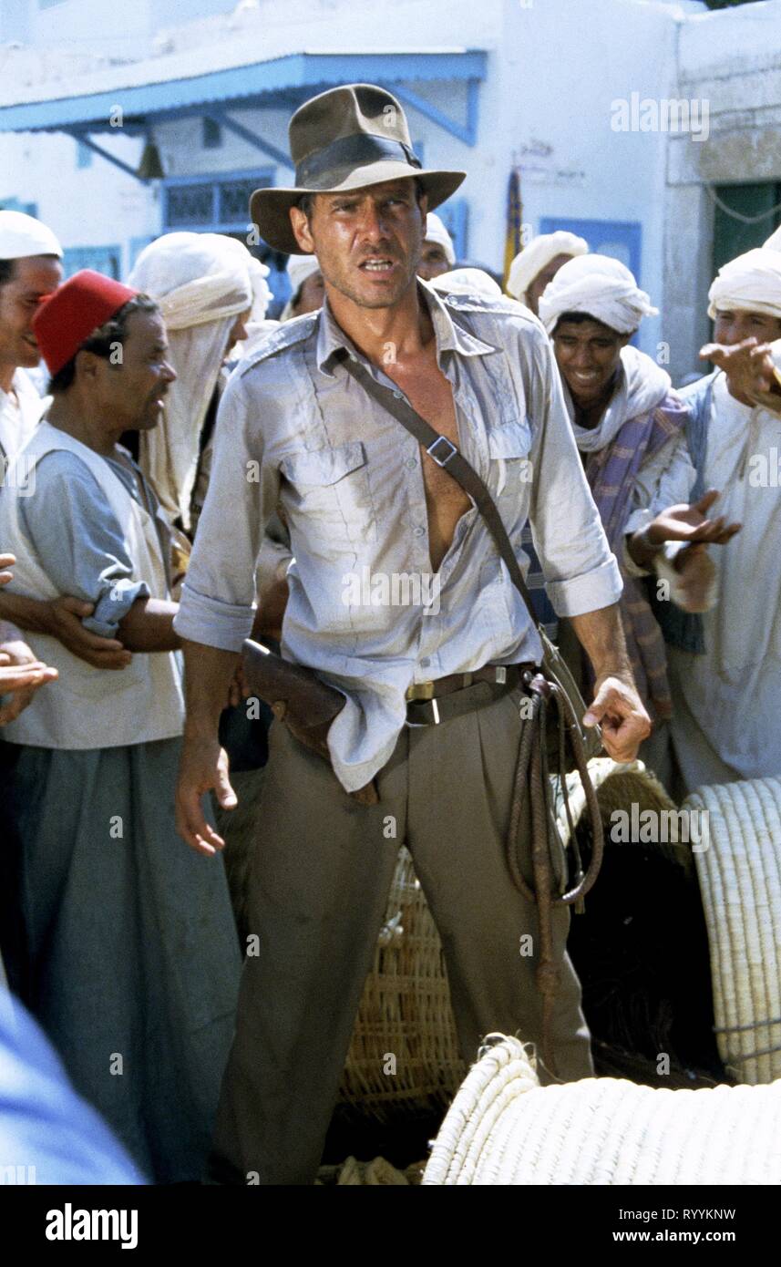 HARRISON FORD, INDIANA JONES AND THE RAIDERS OF THE LOST ARK, 1981 Stock Photo