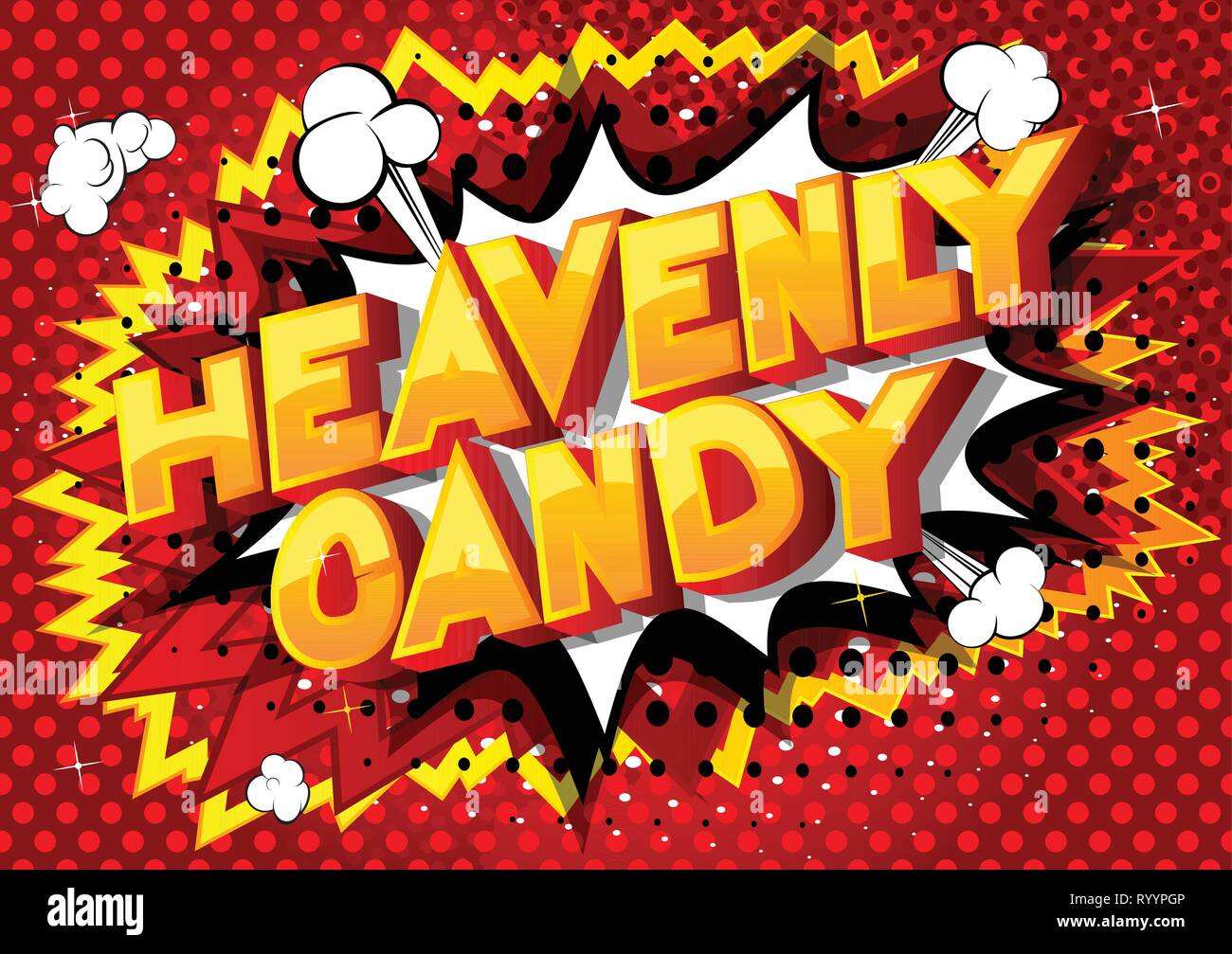 Heavenly Candy - Vector illustrated comic book style phrase on abstract background. Stock Vector