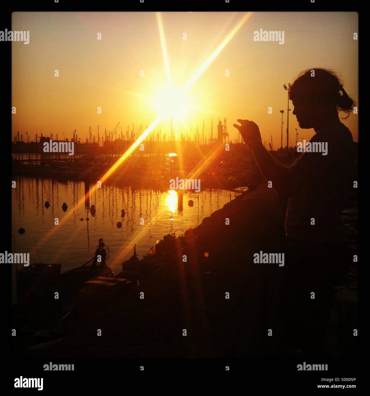Sunrise Silhouette Stock Photo