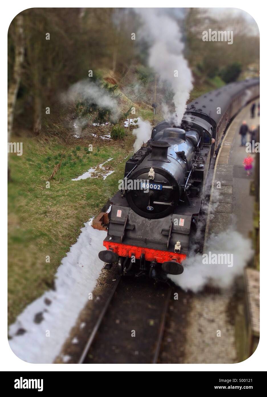 Steam train Yorkshire Stock Photo