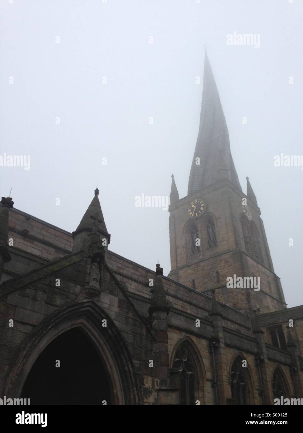 Chesterfield crooked spire Stock Photo