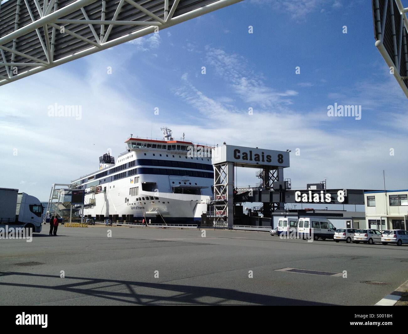 Calais Ferry Port Stock Photo